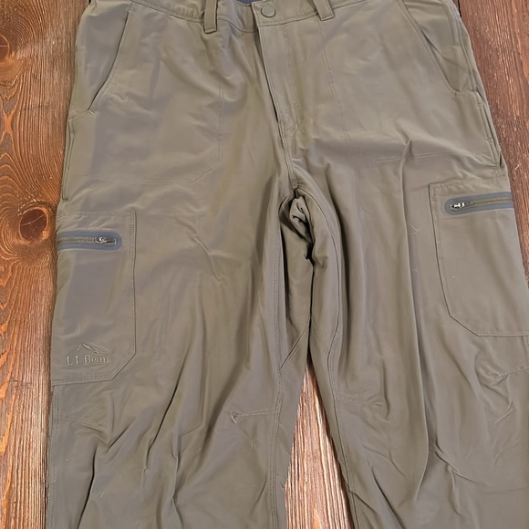 LL Bean Fleece Lined Water Resistant Hiking Pants 35/30 - Picture 5 of 9